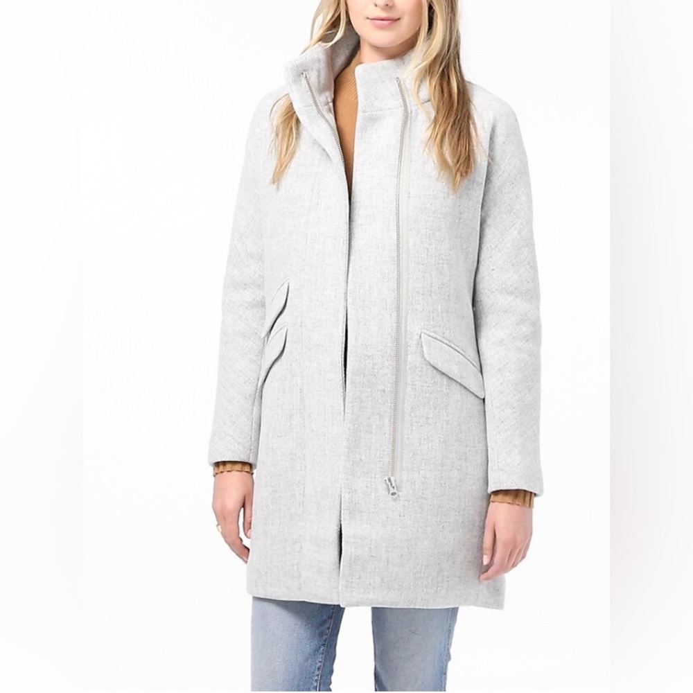J.Crew cocoon coat in italian stadium cloth wool blend size 0